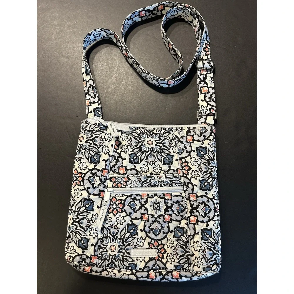 Vera Bradley Hipster Crossbody Bag Lisbon Medallion Fabric Floral Purse